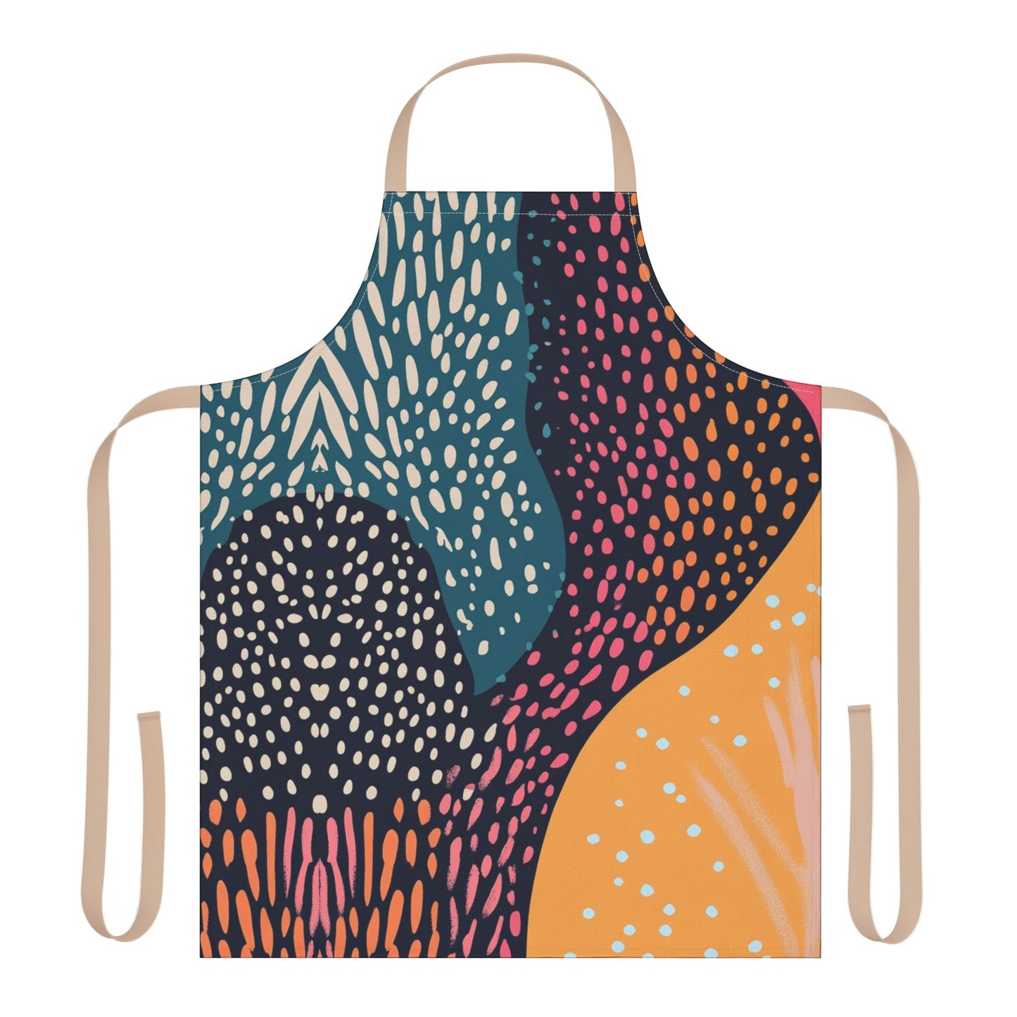 Artistic Dot Pattern Colorful Apron - Kitchen Wear for Creative Cooks