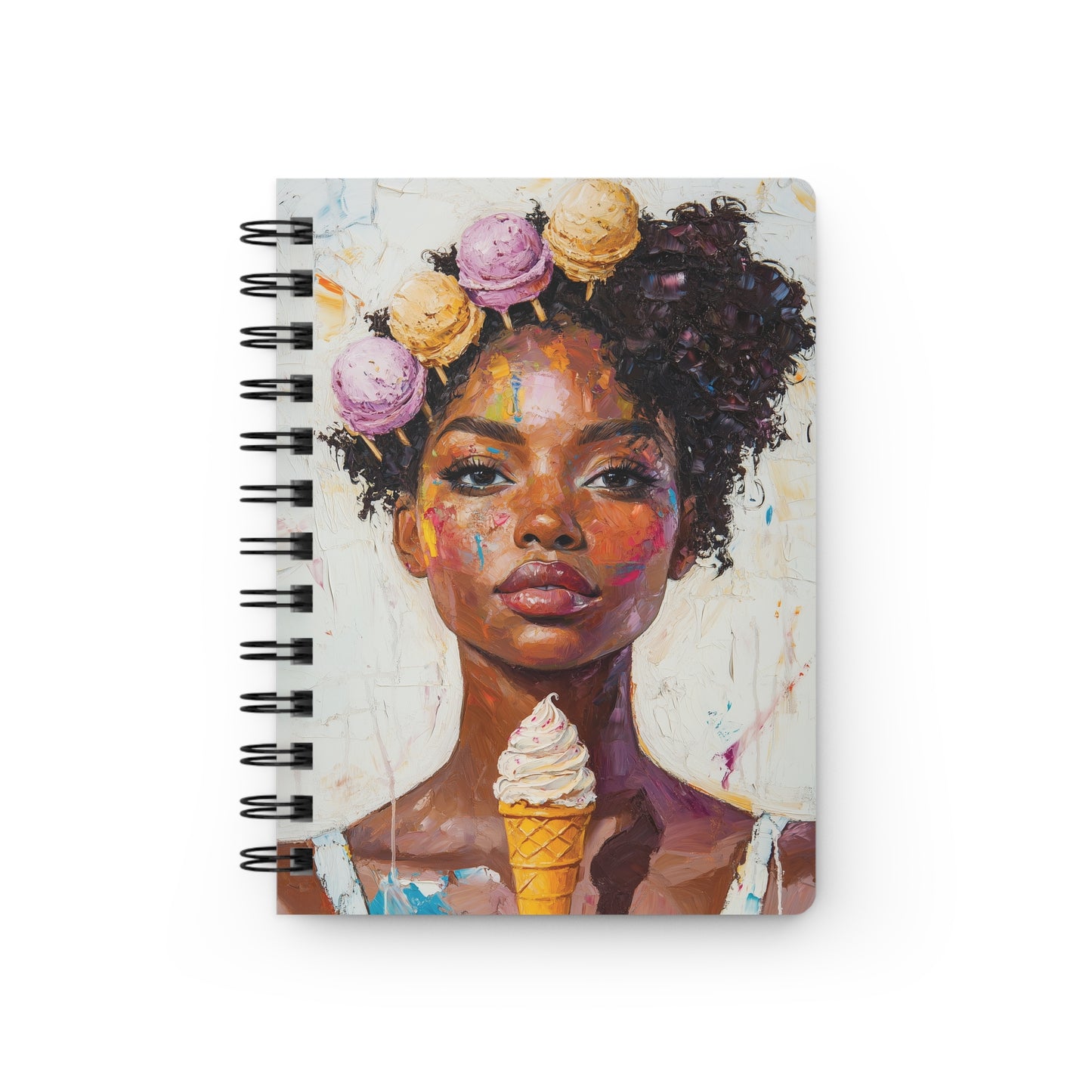 Loving You Inspired Journal – 70s Aesthetic, Black Woman Eating Ice Cream