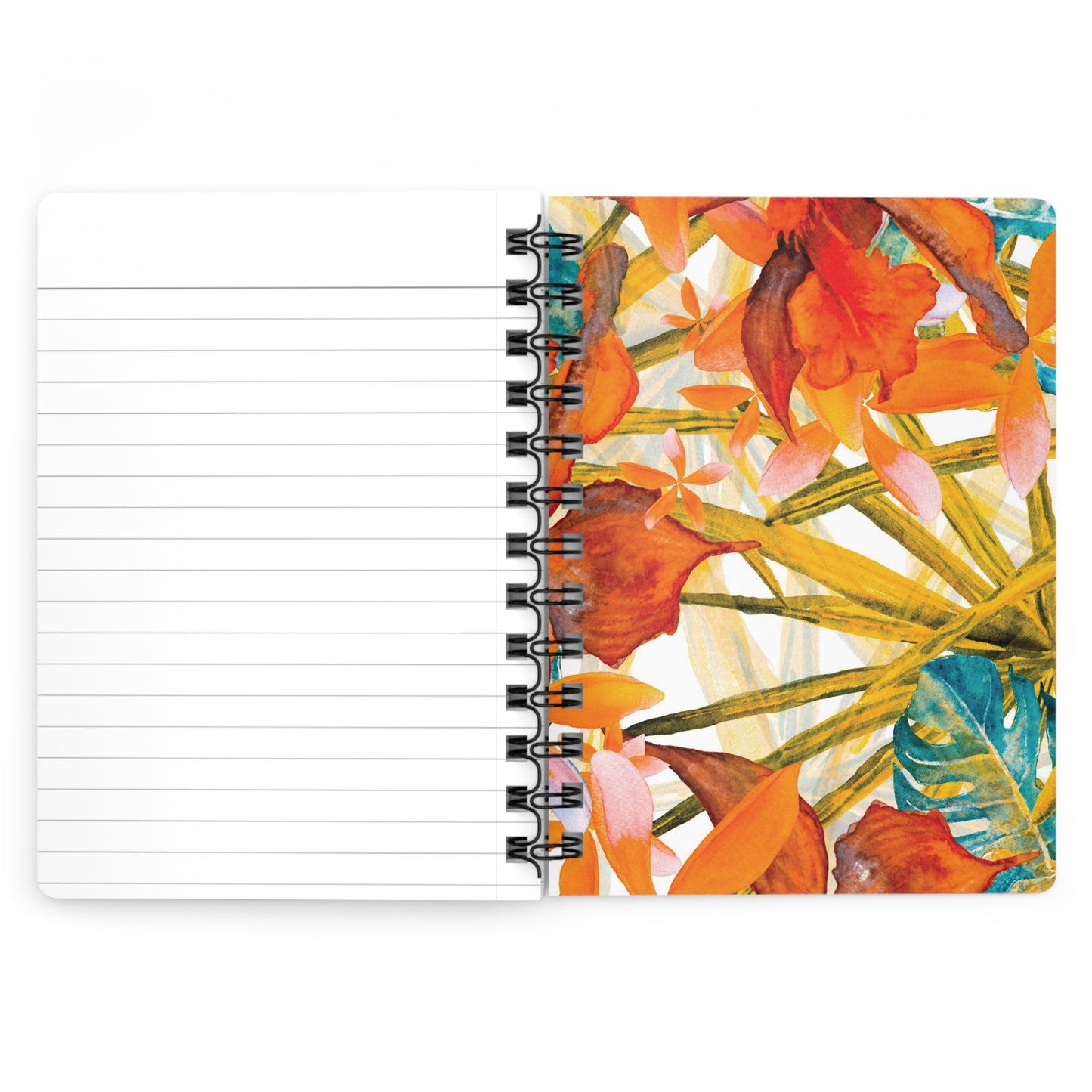 Flowers, Water, and Black Woman | Spiral Bound & Lined Journal