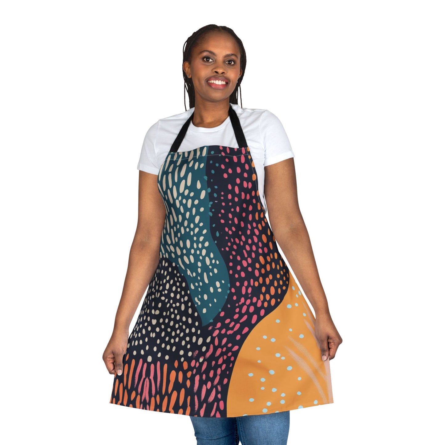 Artistic Dot Pattern Colorful Apron - Kitchen Wear for Creative Cooks