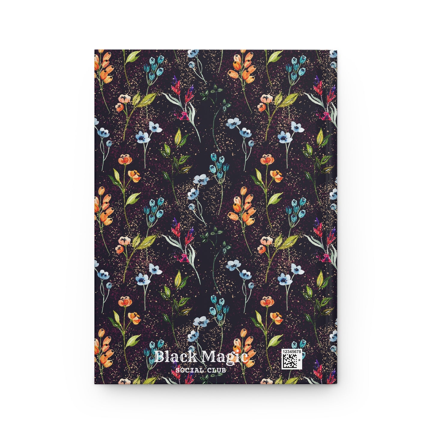 Black Wildflower Journal - Hardcover with Bold Design