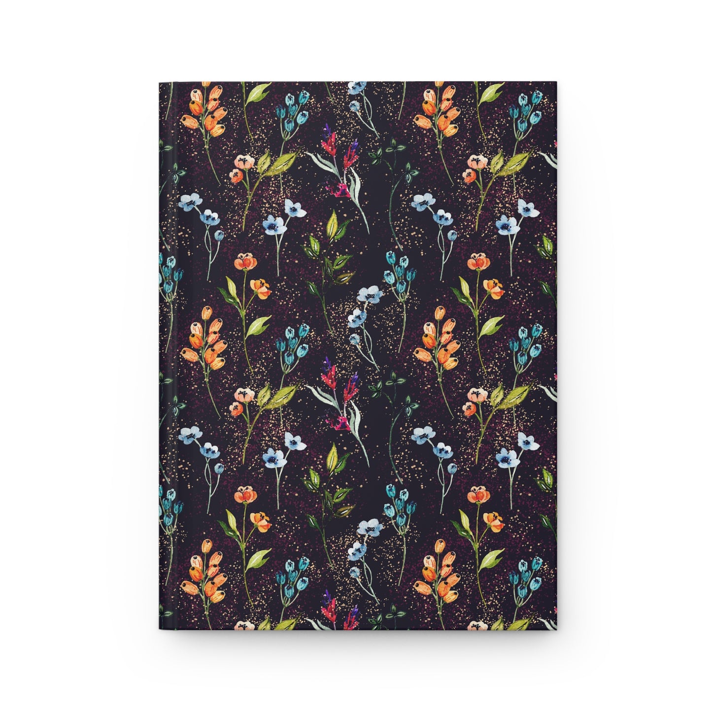 Black Wildflower Journal - Hardcover with Bold Design