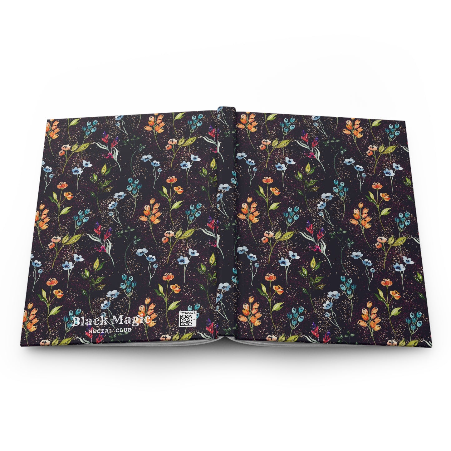 Black Wildflower Journal - Hardcover with Bold Design