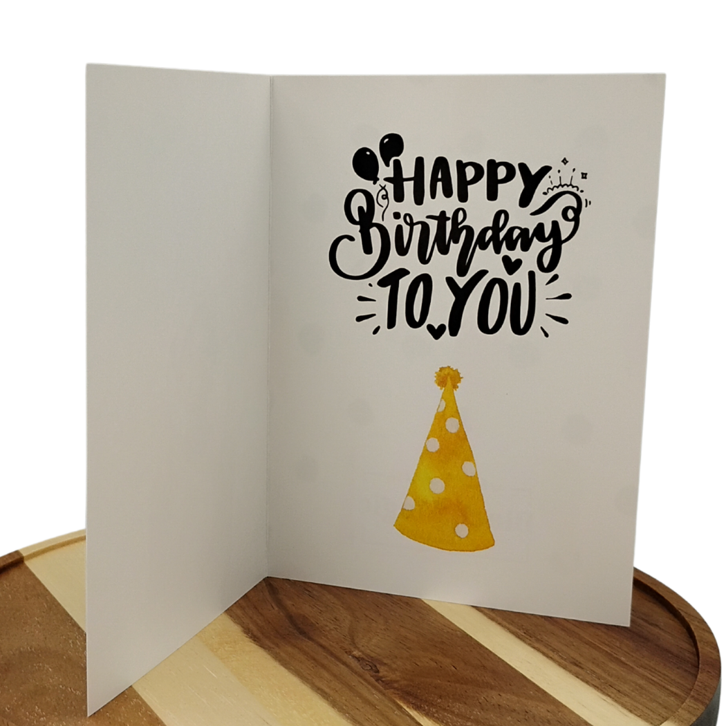 Ice Cream & Balloons - Happy Birthday Greeting Card