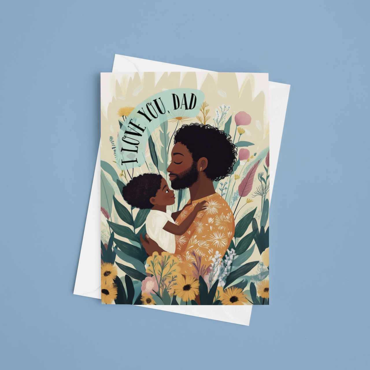 Father’s Day or General Appreciation Card - Dad and Child - Blank Inside