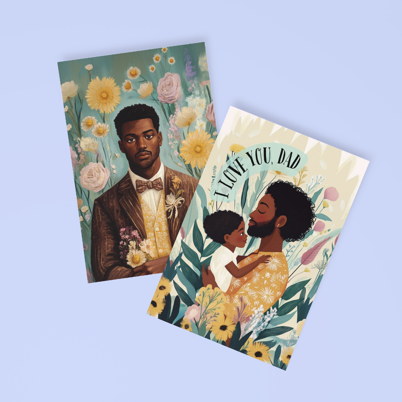 Father’s Day or General Appreciation Card - Dad and Child - Blank Inside