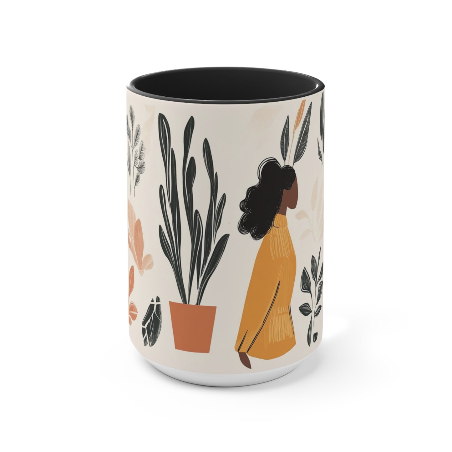 Boho Accent Mug for Plant Lovers, Cozy, Gift for Gardeners