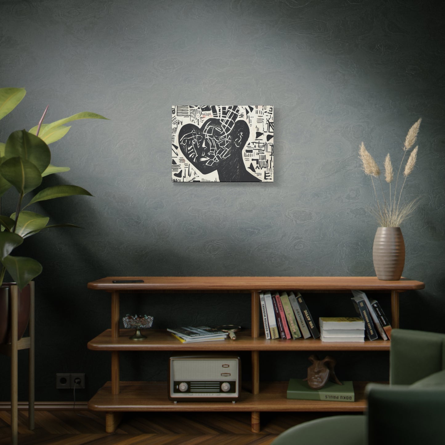 Black & White Abstract Canvas Art | Lost in Thought