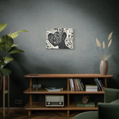 Black & White Abstract Canvas Art | Lost in Thought