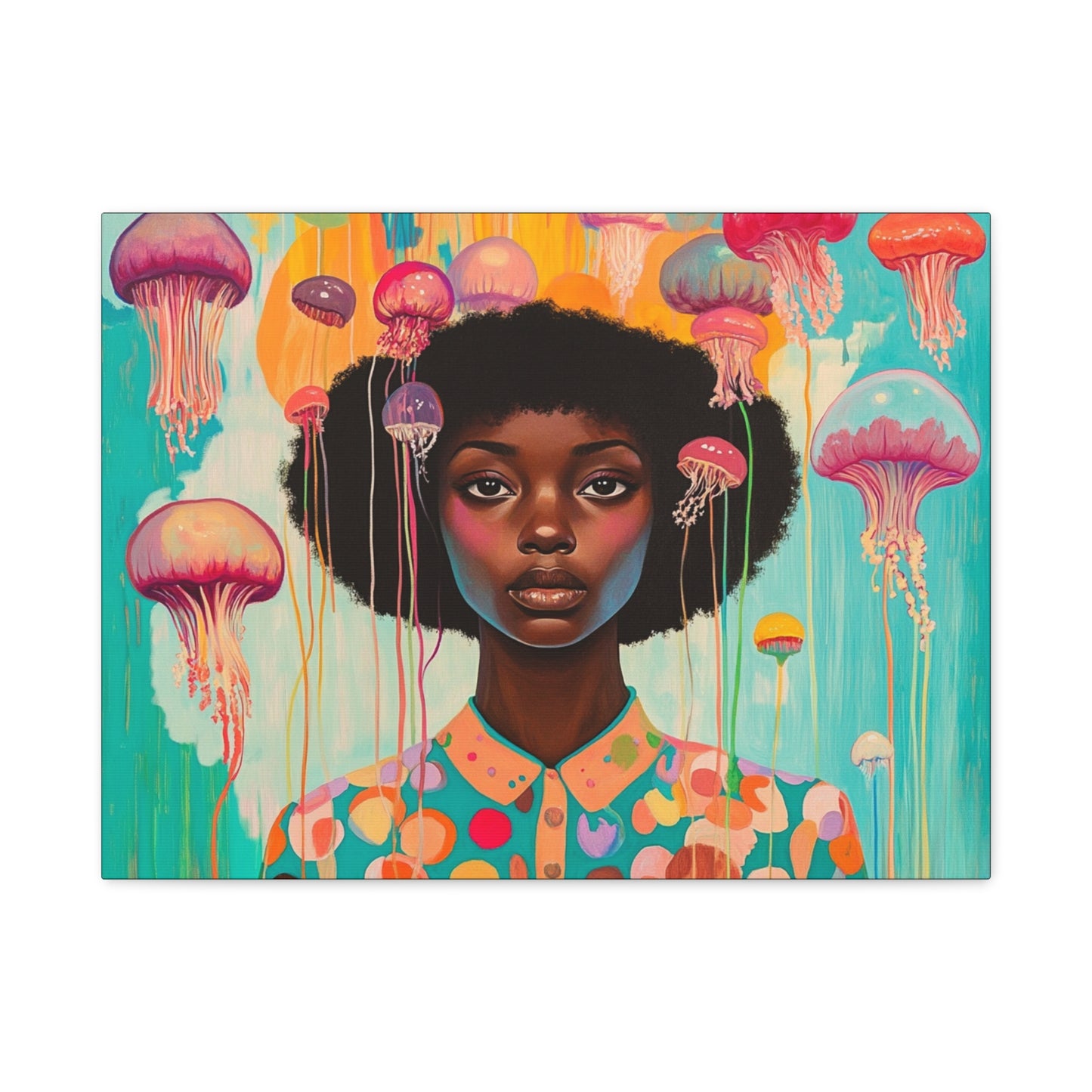 Jellyfish Canvas Art for Nursery, Living Room or Hallway