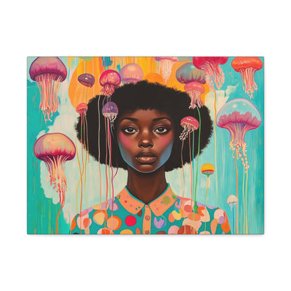 Jellyfish Canvas Art for Nursery, Living Room or Hallway