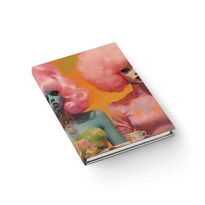 Trippy Space Journal – Pastel Aliens & Psychedelic Art Hardcover Notebook