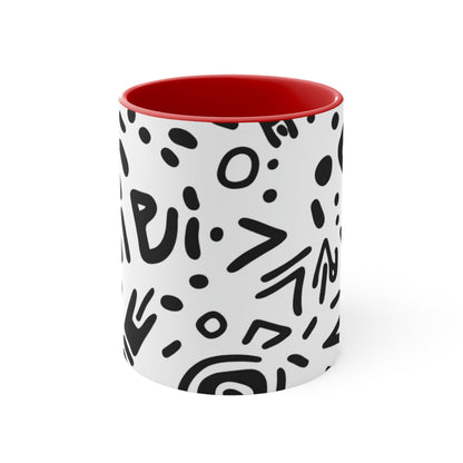 Artistic Accent Mug for Home Decor, Unique Coffee Cup, Stylish Drinkware