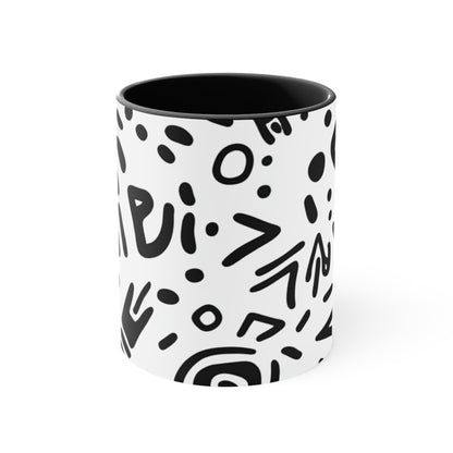 Artistic Accent Mug for Home Decor, Unique Coffee Cup, Stylish Drinkware