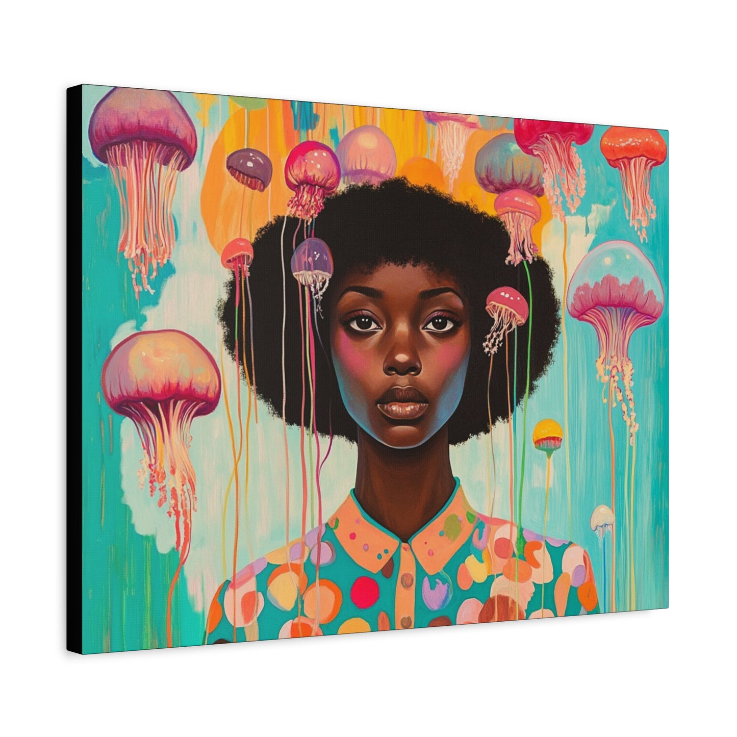 Jellyfish Canvas Art for Nursery, Living Room or Hallway