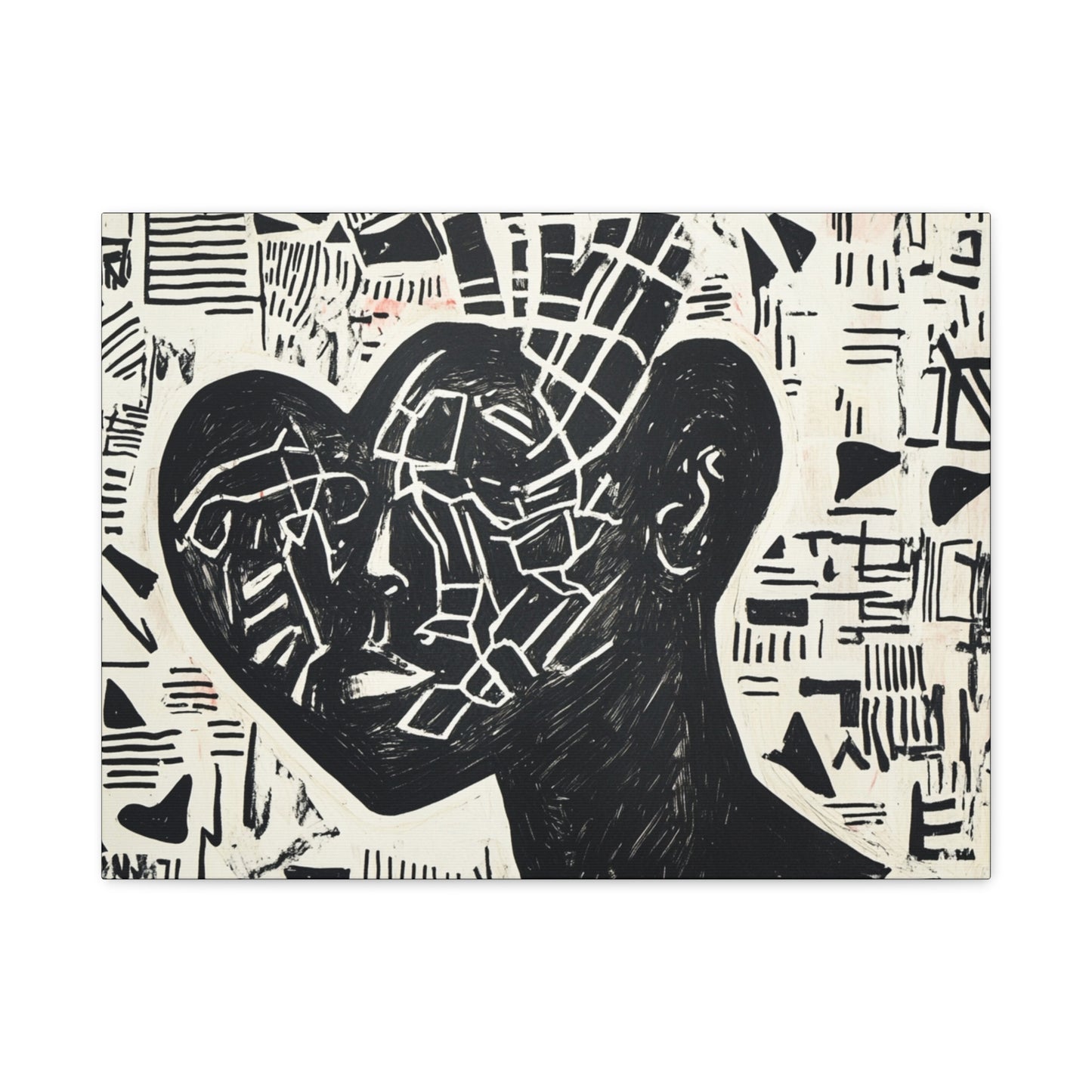 Black & White Abstract Canvas Art | Lost in Thought