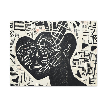 Black & White Abstract Canvas Art | Lost in Thought