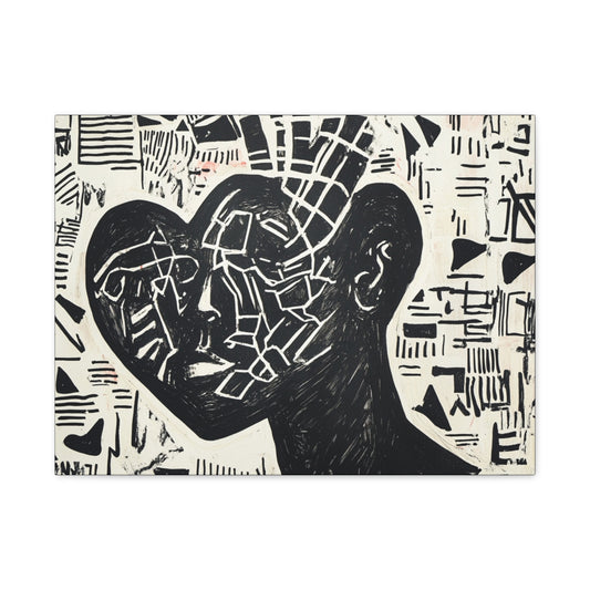 Black & White Abstract Canvas Art | Lost in Thought