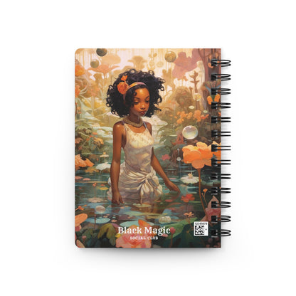 Flowers, Water, and Black Woman | Spiral Bound & Lined Journal