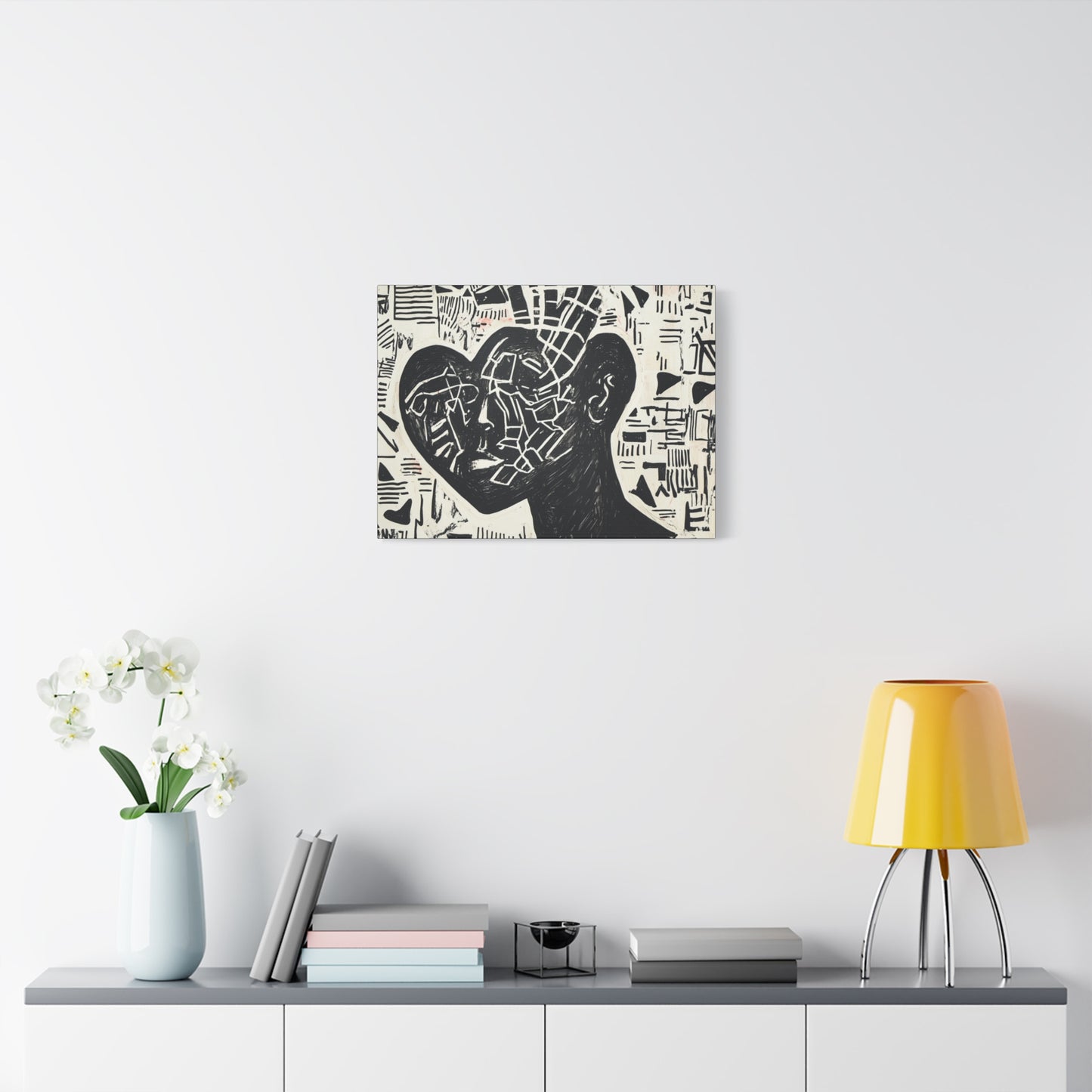 Black & White Abstract Canvas Art | Lost in Thought