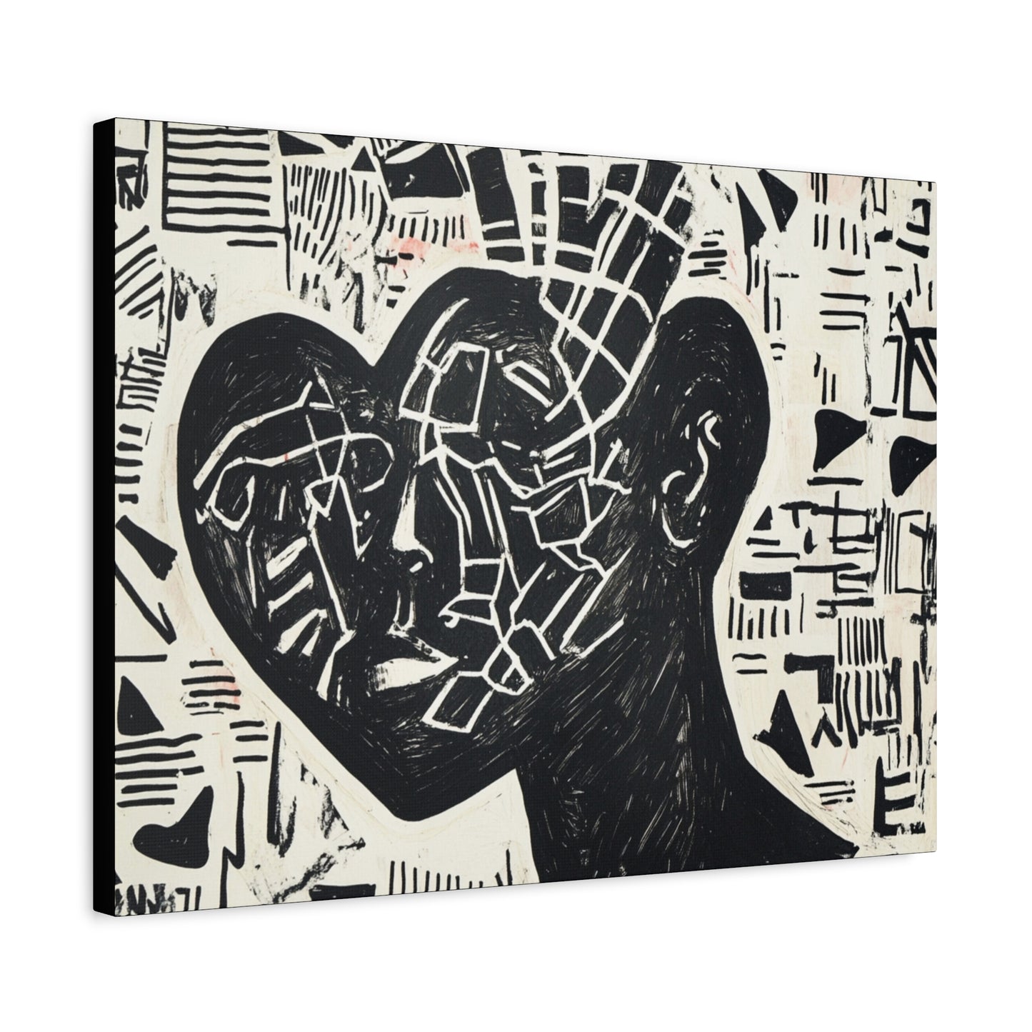 Black & White Abstract Canvas Art | Lost in Thought