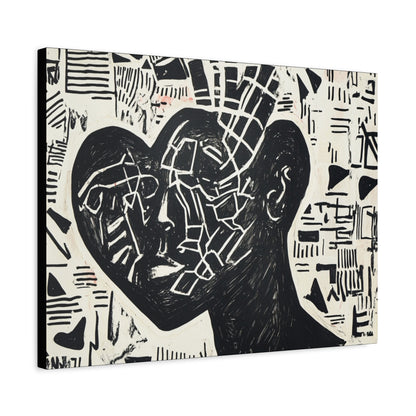 Black & White Abstract Canvas Art | Lost in Thought
