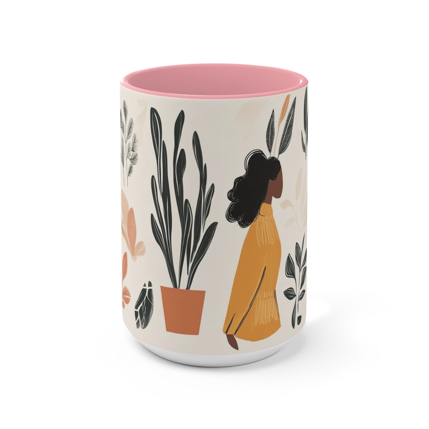 Boho Accent Mug for Plant Lovers, Cozy, Gift for Gardeners