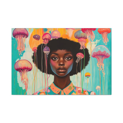 Jellyfish Canvas Art for Nursery, Living Room or Hallway