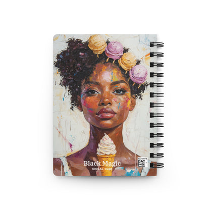 Loving You Inspired Journal – 70s Aesthetic, Black Woman Eating Ice Cream