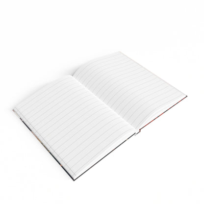 Black Girls in Flower Field, Natural Hair Hardcover Journal for Writing, Lined