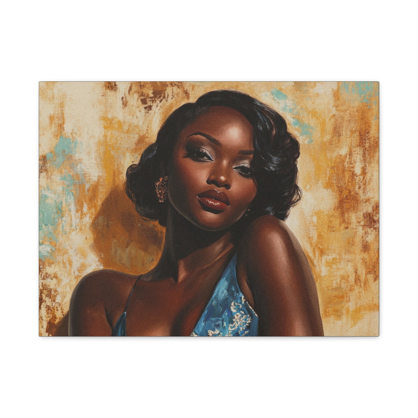 Vintage African American Glamour Canvas Art | Sunkissed