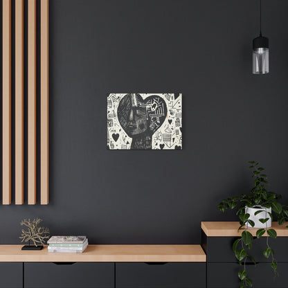 Black & White Abstract Canvas Art | When I think of You