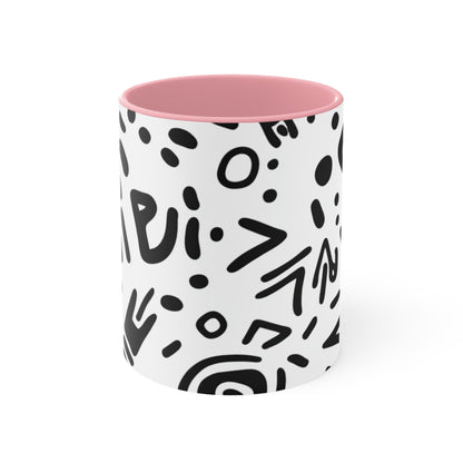 Artistic Accent Mug for Home Decor, Unique Coffee Cup, Stylish Drinkware