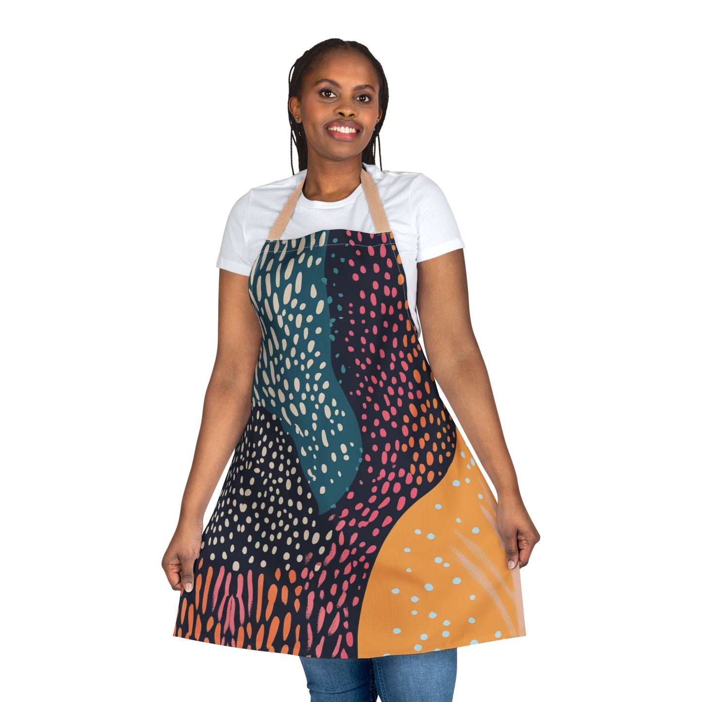 Artistic Dot Pattern Colorful Apron - Kitchen Wear for Creative Cooks