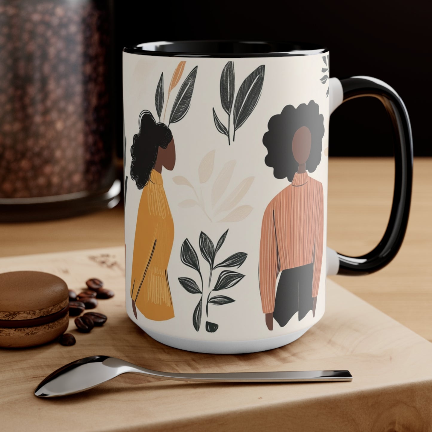 Boho Accent Mug for Plant Lovers, Cozy, Gift for Gardeners