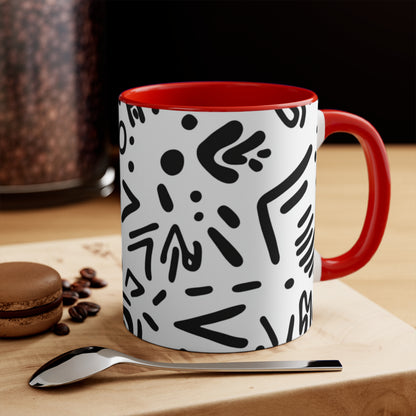 Artistic Accent Mug for Home Decor, Unique Coffee Cup, Stylish Drinkware