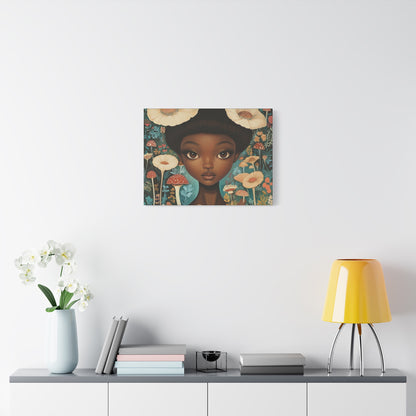 Black Mushroom Garden Fairy for Nursery, Bedroom or Living Room