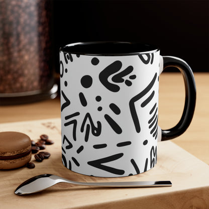 Artistic Accent Mug for Home Decor, Unique Coffee Cup, Stylish Drinkware