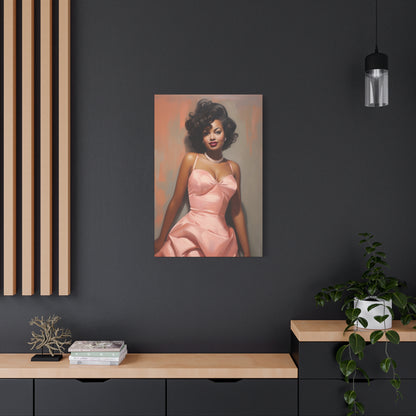 Black Beauty - Vintage Pink Gown Poster - For Classic & Retro Interiors