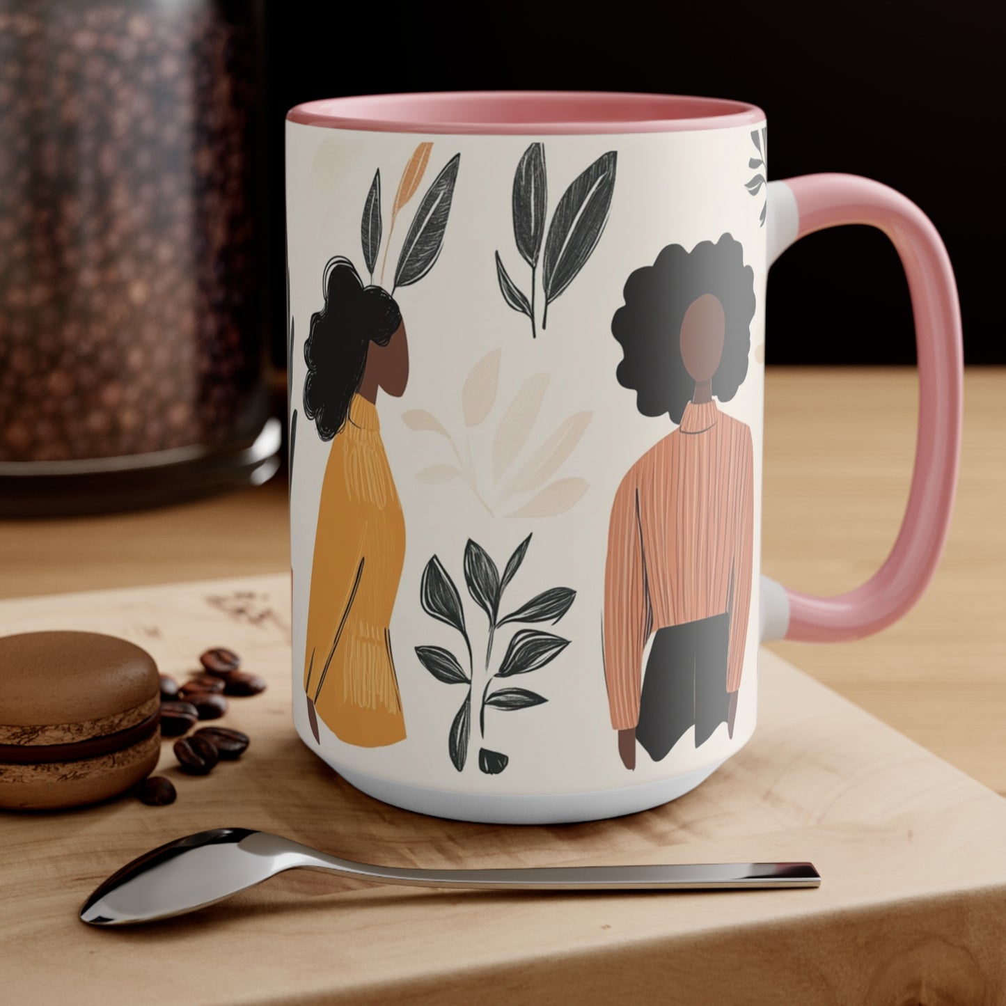 Boho Accent Mug for Plant Lovers, Cozy, Gift for Gardeners