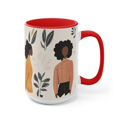Boho Accent Mug for Plant Lovers, Cozy, Gift for Gardeners