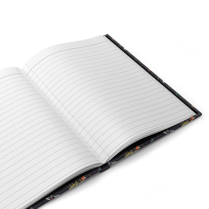 Black Wildflower Journal - Hardcover with Bold Design
