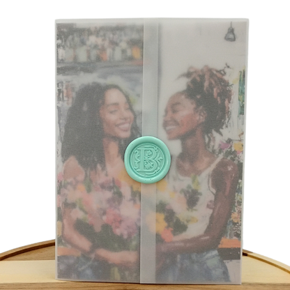 Black Floral Illustration, Black Women w/ Bouquet - Appreciation & Gratitude