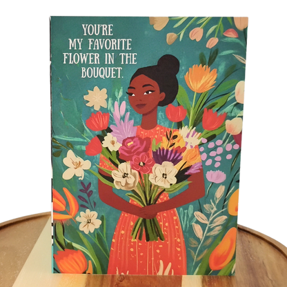 Celebrate Her Unique Beauty with "Favorite Flower" Greeting Card