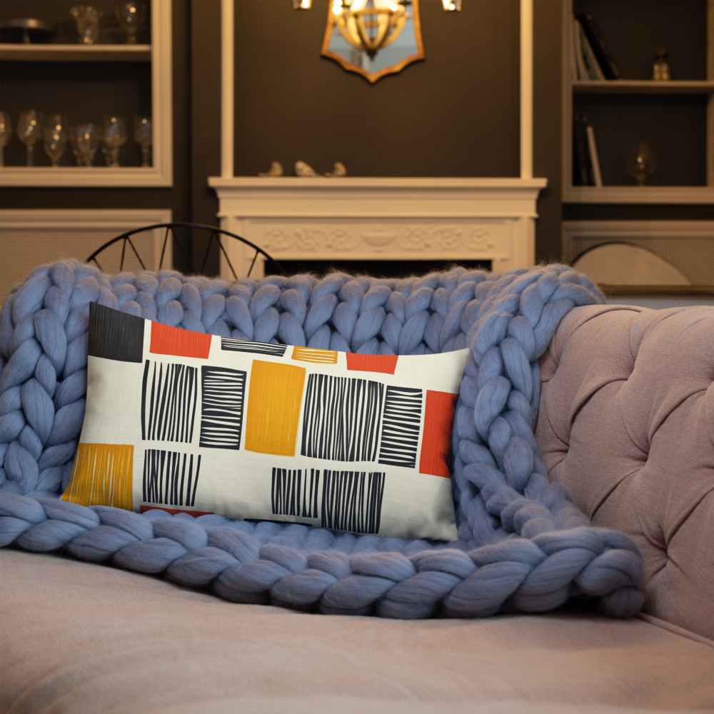 Modern Art-Inspired Pillow - Patterned Home Decor