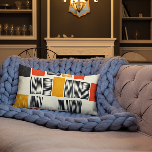 Modern Art-Inspired Pillow - Patterned Home Decor