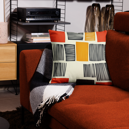 Modern Art-Inspired Pillow - Patterned Home Decor