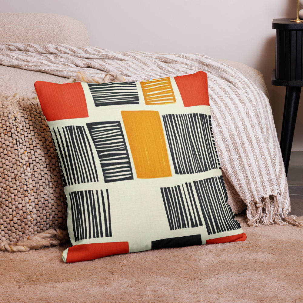 Modern Art-Inspired Pillow - Patterned Home Decor