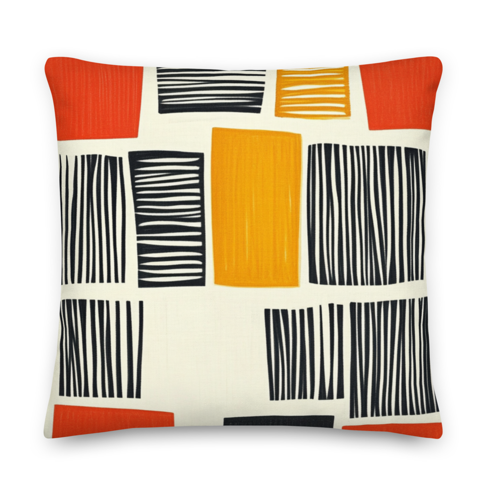 Modern Art-Inspired Pillow - Patterned Home Decor