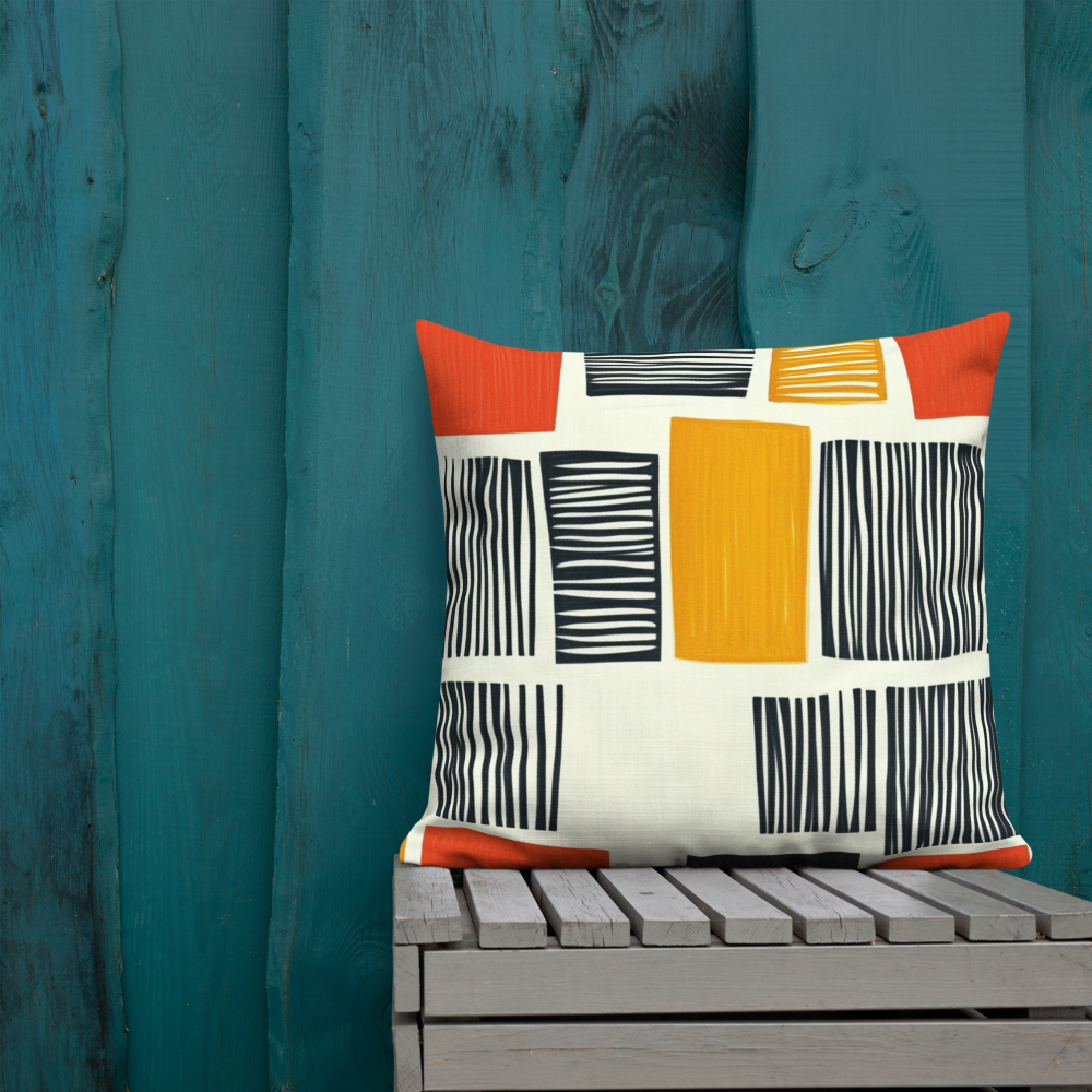 Modern Art-Inspired Pillow - Patterned Home Decor